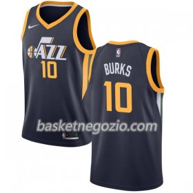 Canotte Uomo Utah Jazz Alec Burks 10 Nike 2017-18 Navy Swingman